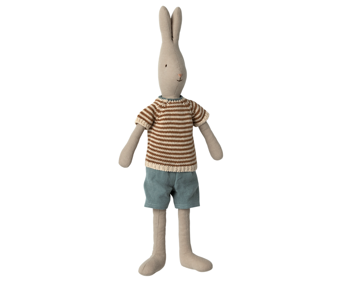 Conejo talla 3 – Camiseta y pantalones cortos de punto