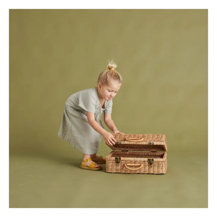 Olli Ella Toaty Trunk Rattan Suitcase | Vintage Children&