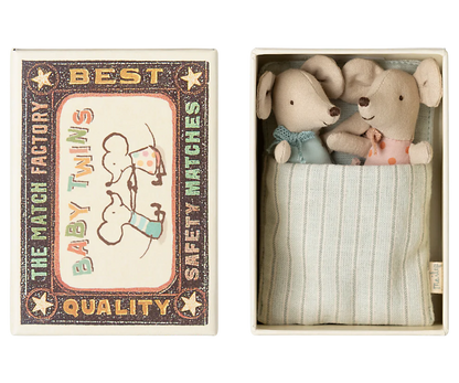 Twin Mice in a Maileg Matchbox