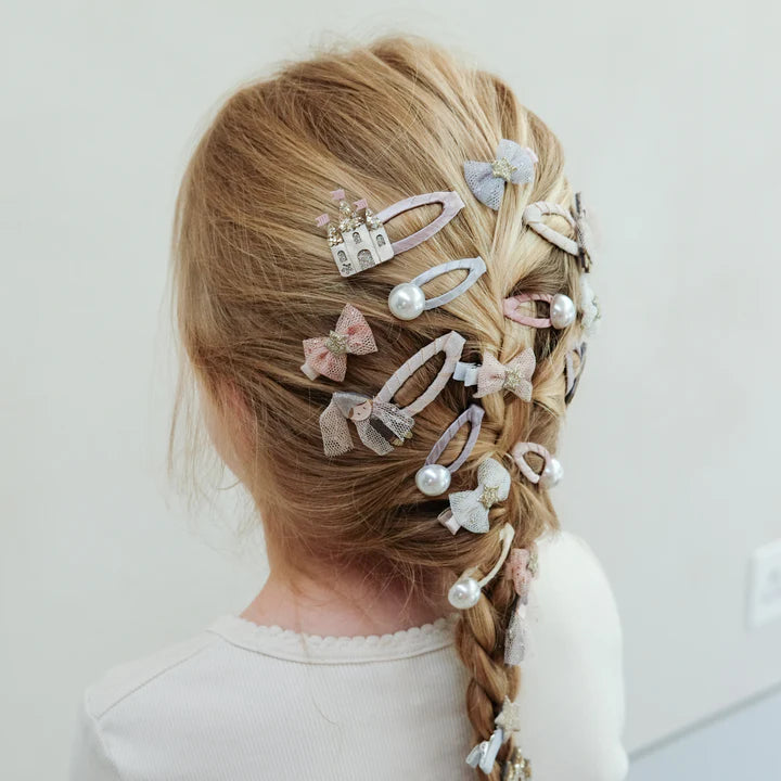 Conjunto 8 mini ganchos &quot;Princesa e Castelo&quot;