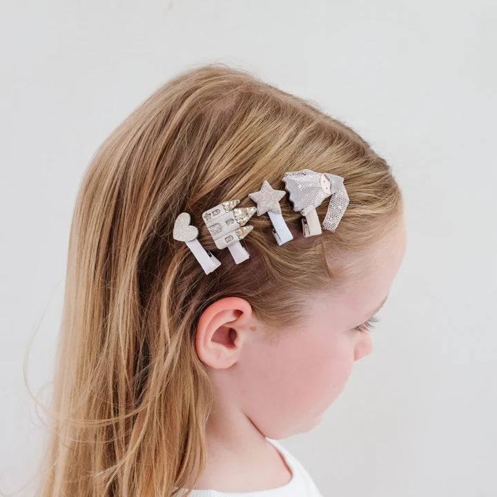 Conjunto 8 mini ganchos &quot;Princesa e Castelo&quot;