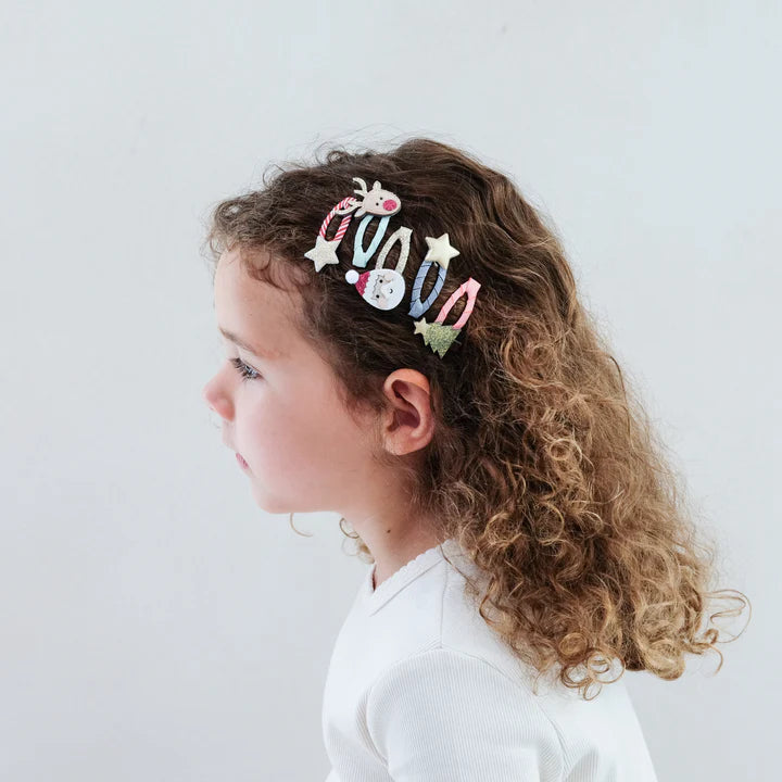 Conjunto de 5 Ganchos "Pai Natal e Rudolfo"