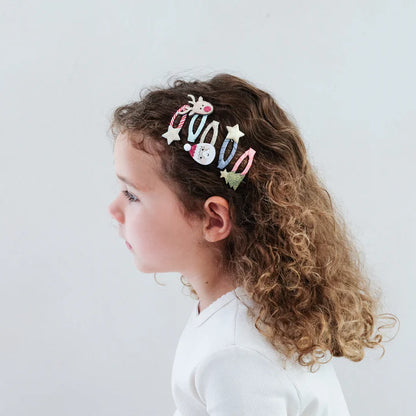 Conjunto de 5 Ganchos &quot;Pai Natal e Rudolfo&quot;