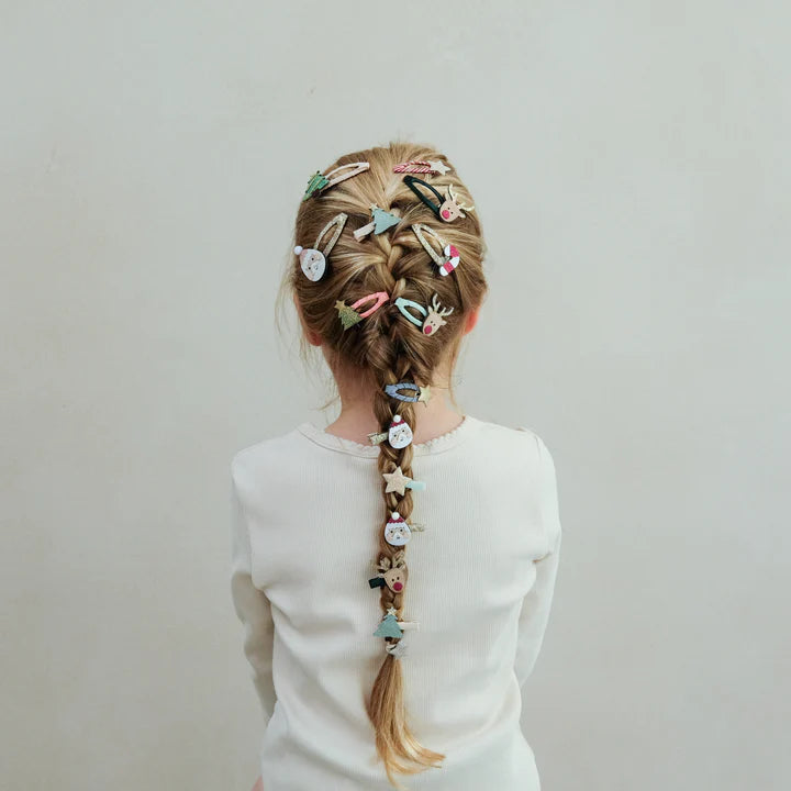 Conjunto de 5 Ganchos &quot;Pai Natal e Rudolfo&quot;