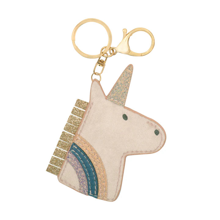 Llavero de unicornio con purpurina