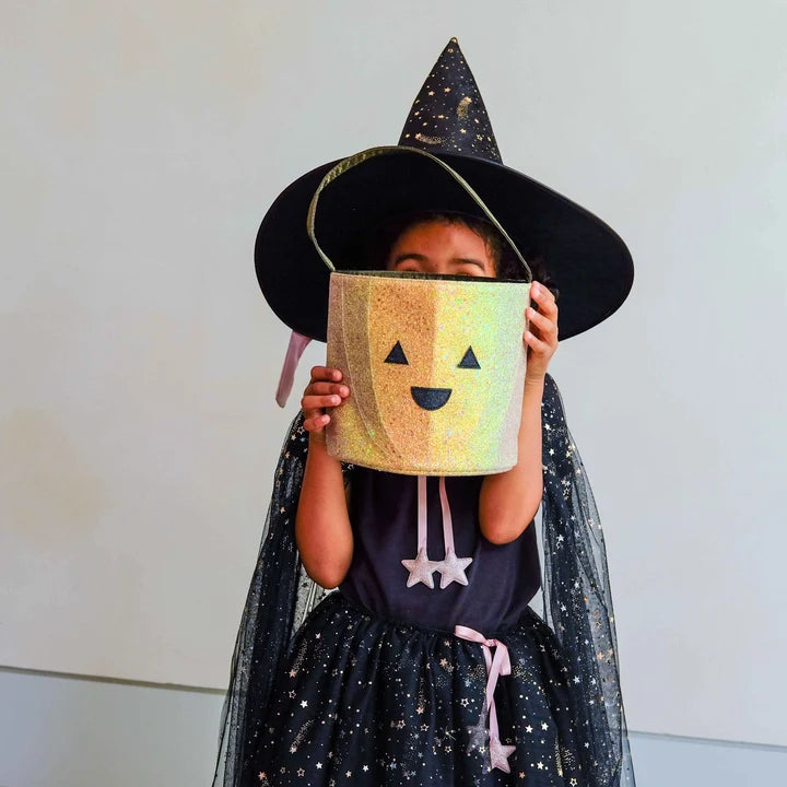 Saco Trick or Treat Abóbora Glitter – Mimi &amp; Lula