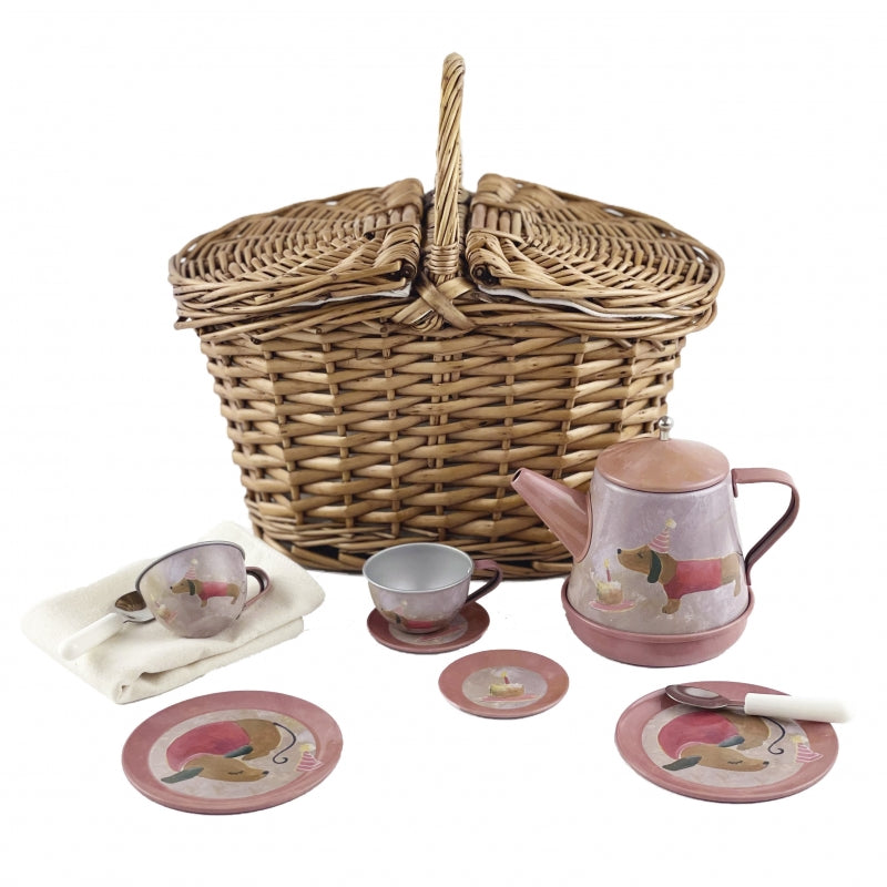 Musical Tea Set with Picnic Basket - Dogs