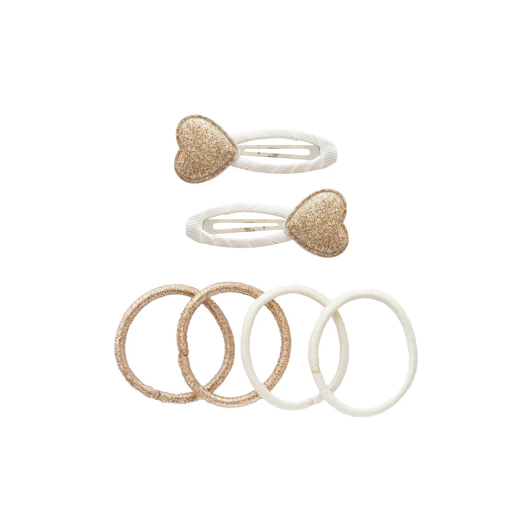 Conjunto de ganchos e elásticos &quot;Heart&quot;