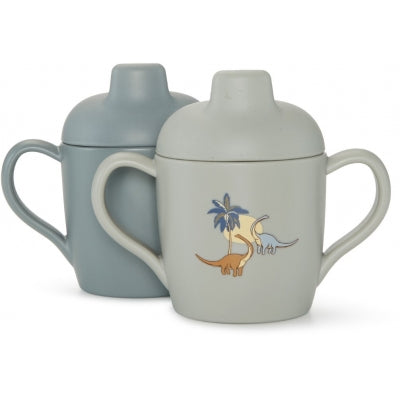 Pack of 2 glasses with handles
