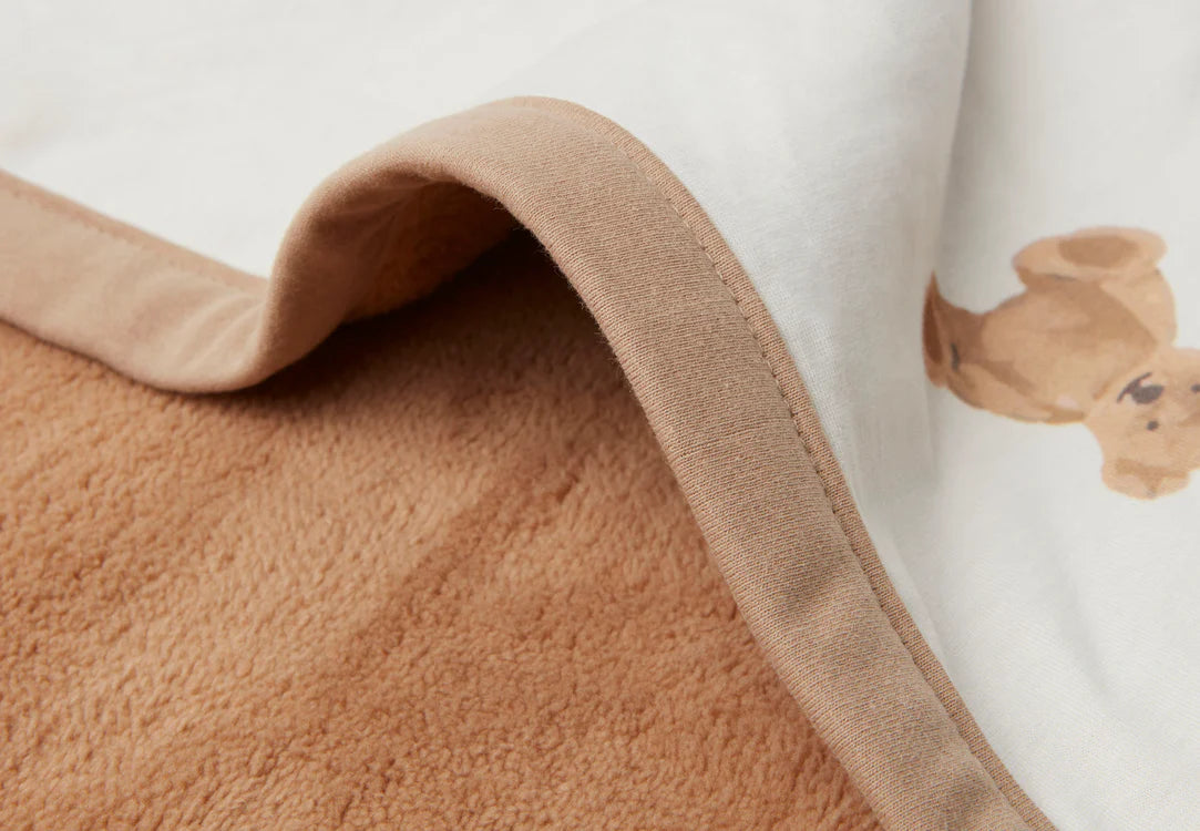 Teddy Bear Mini Crib Blanket