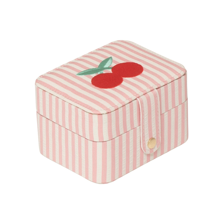 Cherry and Striped Jewelry Box