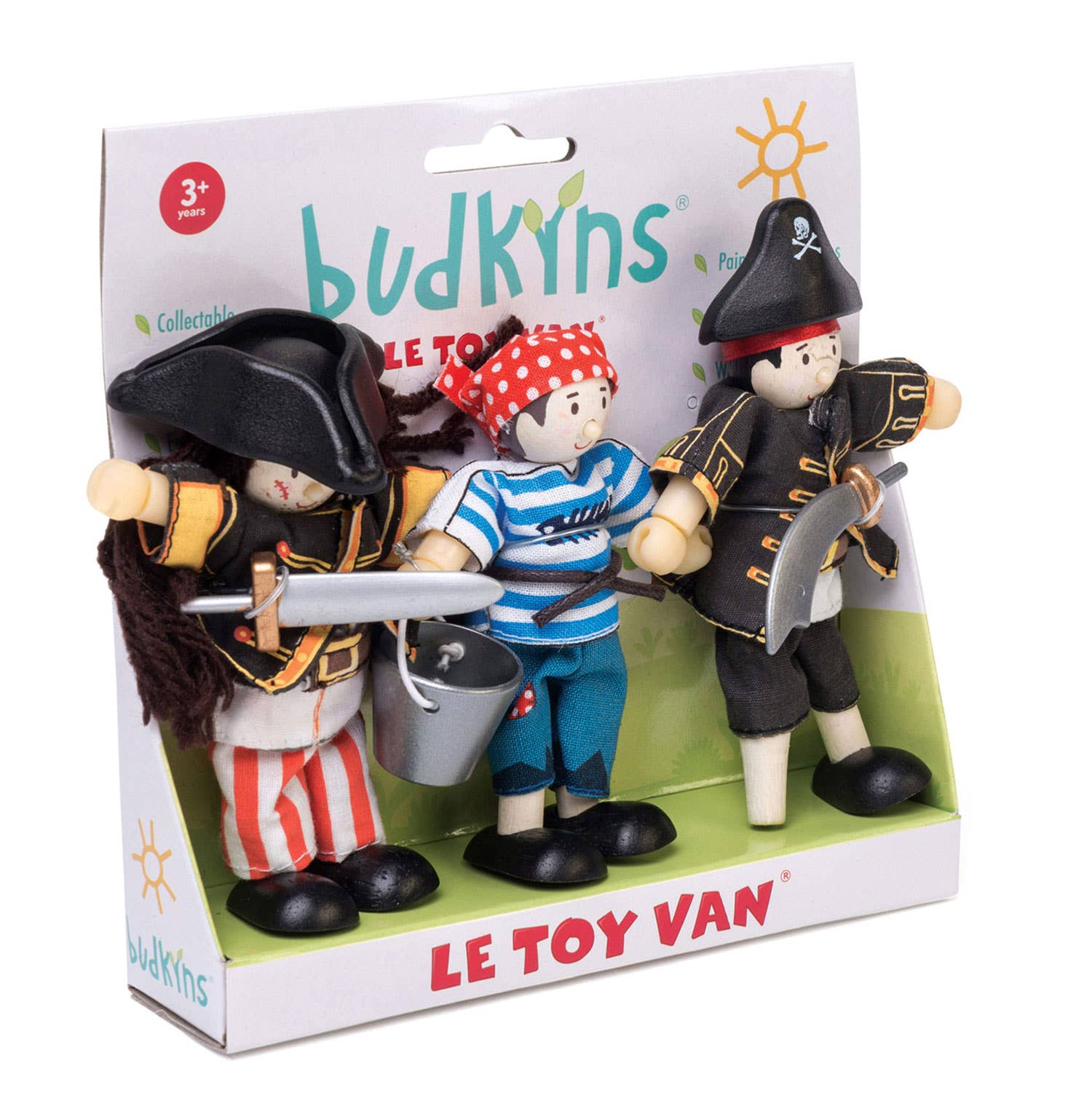 Conjunto de 3 piratas: Sammy, Jacob y Capitán | Le Toy Van