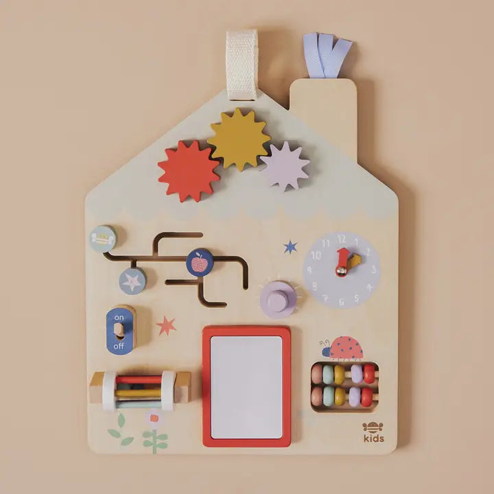 tablero de actividades de madera