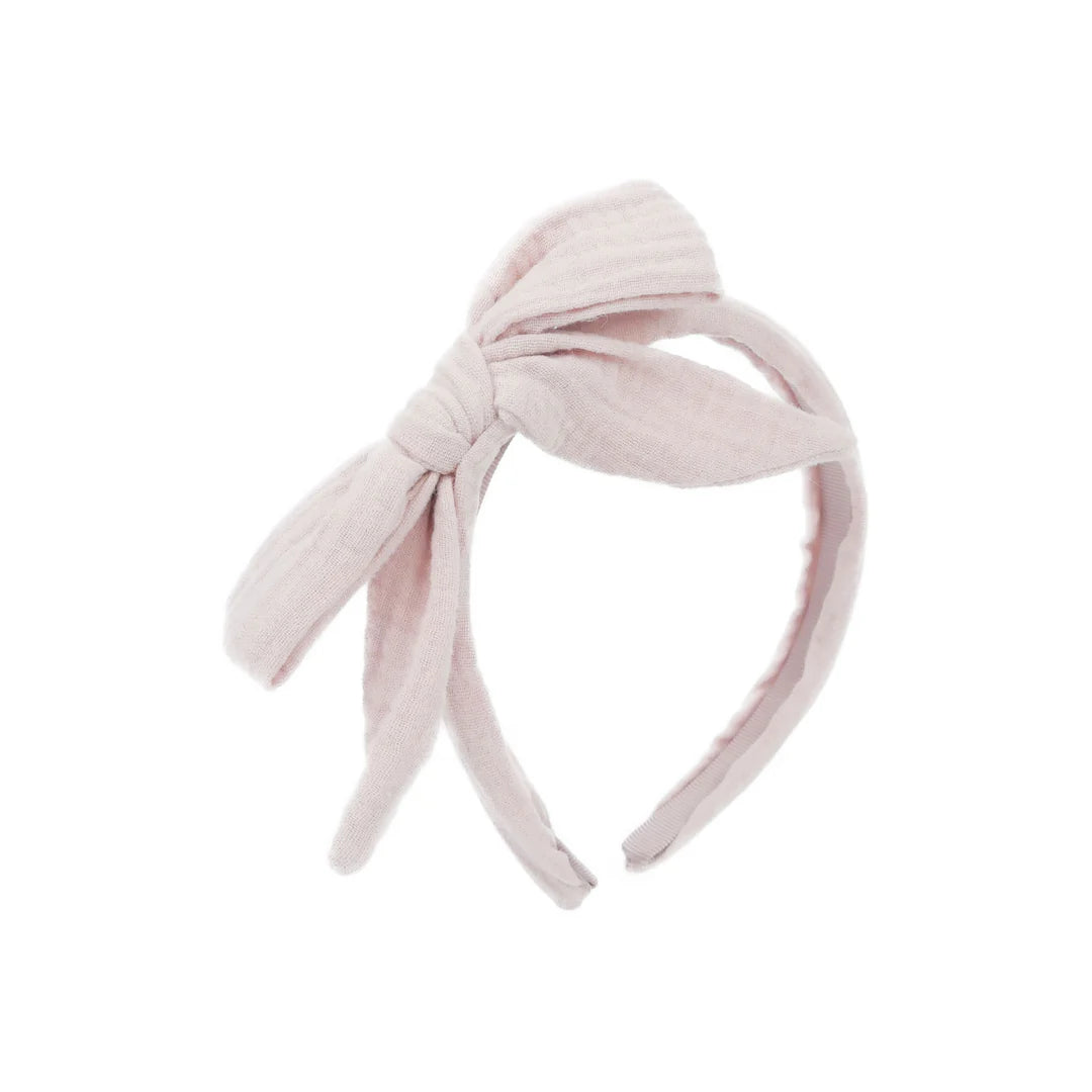 Diadema con lazo rosa