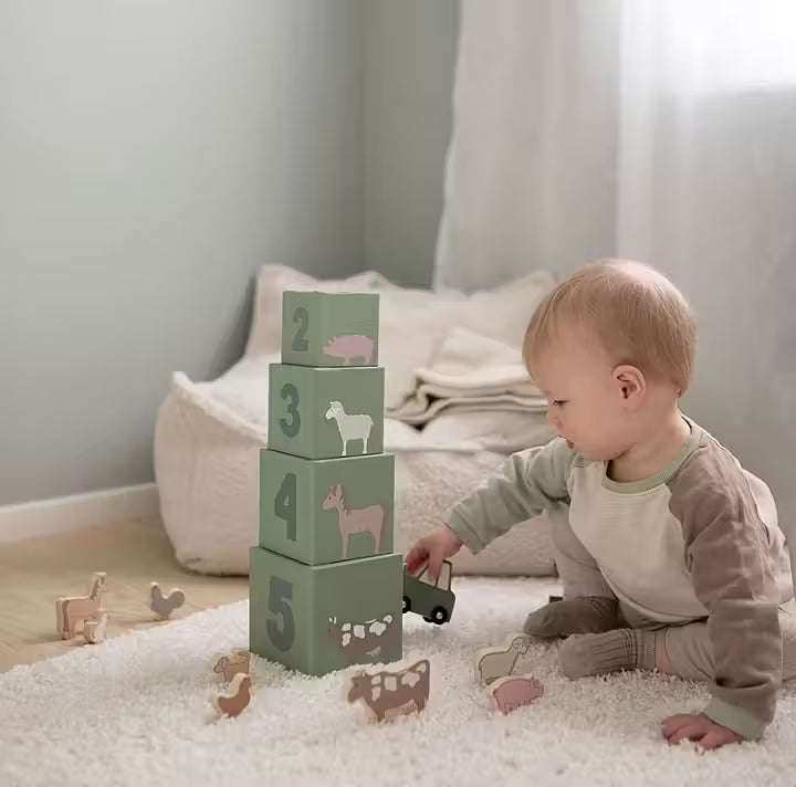 Stackable Cubes - Farm Animals