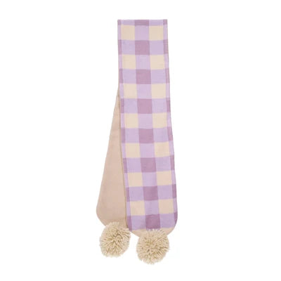 Cachecol de Malha Gingham – Roxo
