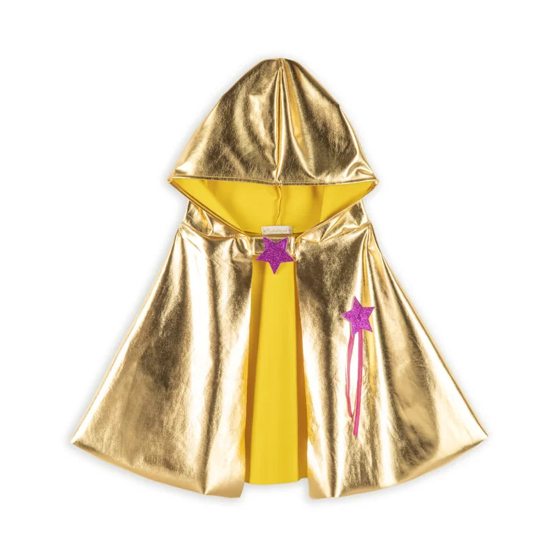 Capa Metálica con Estrellas Brillantes (3-12 Años)