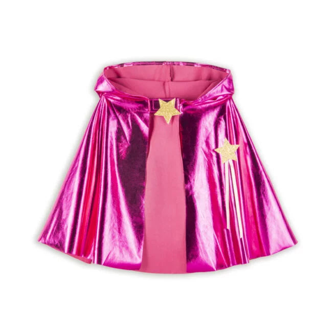 Capa Metálica con Estrellas Brillantes (3-12 Años)