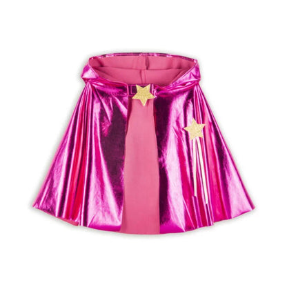 Capa Metálica con Estrellas Brillantes (3-12 Años)