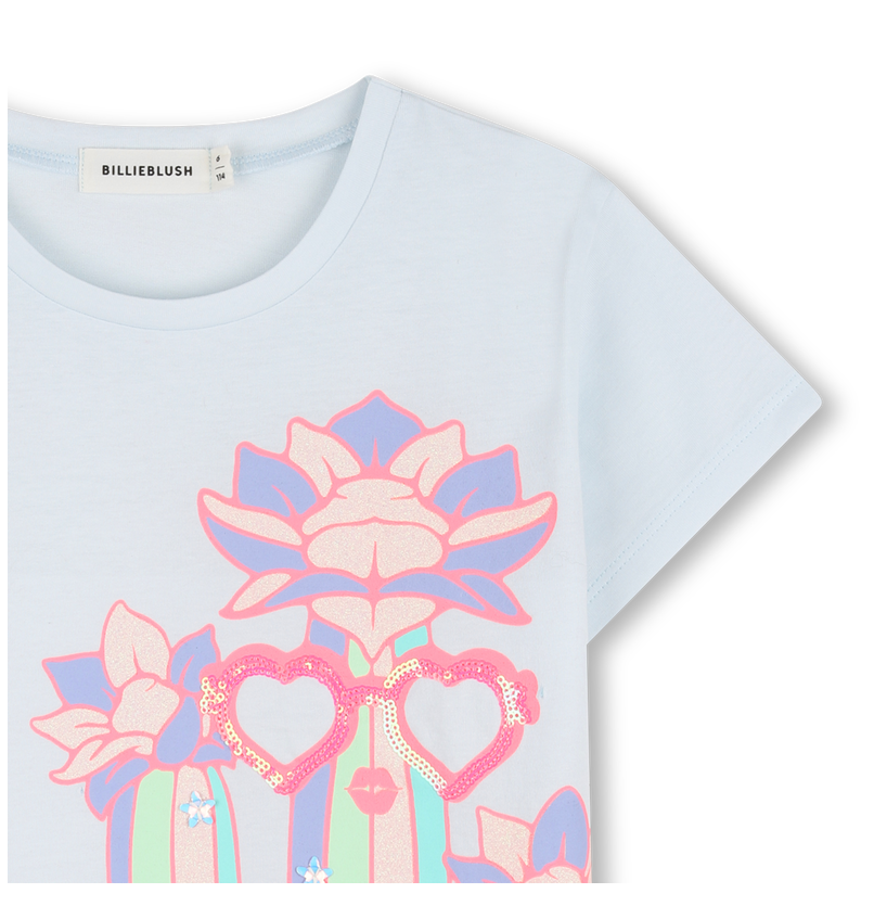 Billieblush Glitter Sequin Short Sleeve T-Shirt