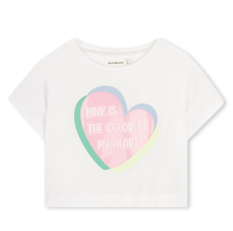 Conjunto camiseta y shorts con corazones bordados - Billieblush
