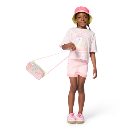 T-shirt de Manga Curta com Folhos -  Billieblush
