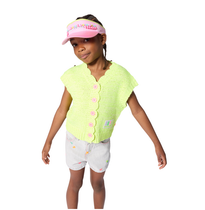 Denim Shorts with Embroidered Hearts - Billieblush