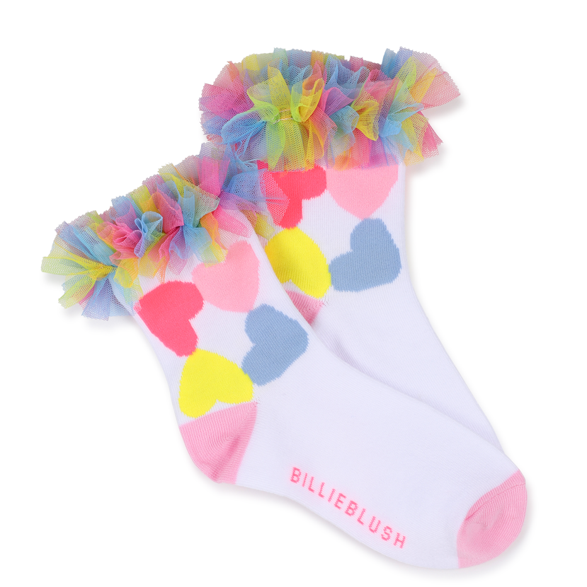 Calcetines con volantes de tul y corazones - Billiblush