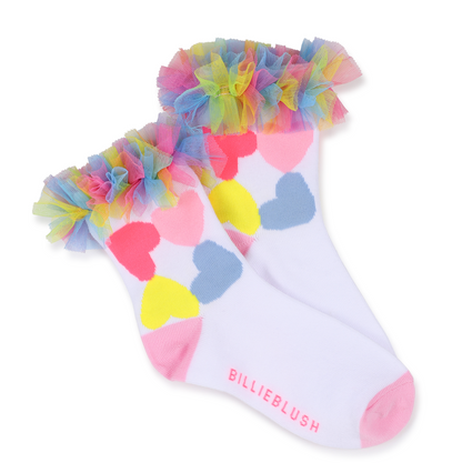Calcetines con volantes de tul y corazones - Billiblush