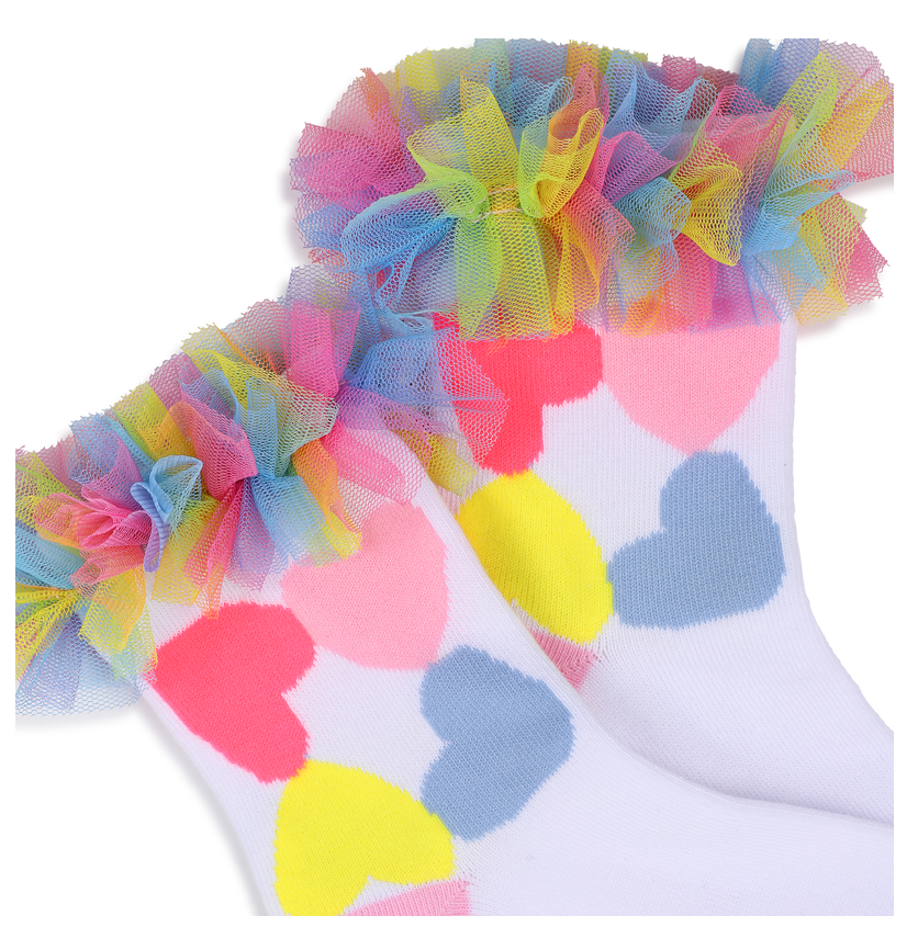 Calcetines con volantes de tul y corazones - Billiblush