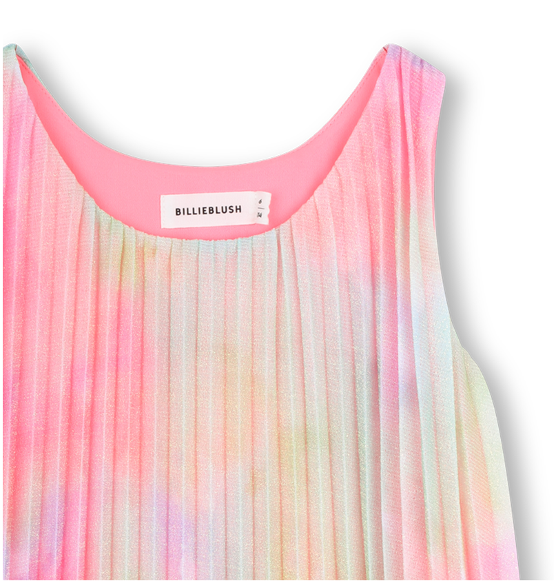 Vestido Plissado com Brilho Glitter - Billieblush