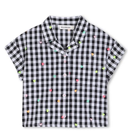Camisa Vichy e Corações - Billieblush
