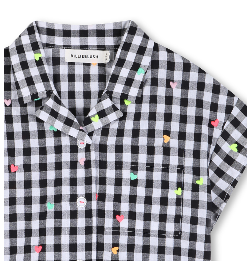 Camisa Vichy e Corações - Billieblush