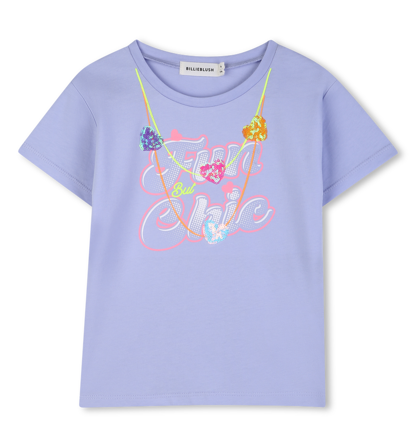 Lilac Short-Sleeved T-shirt - Billieblush