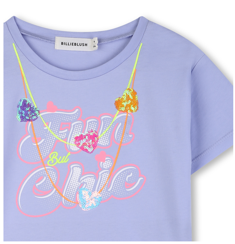 Lilac Short-Sleeved T-shirt - Billieblush