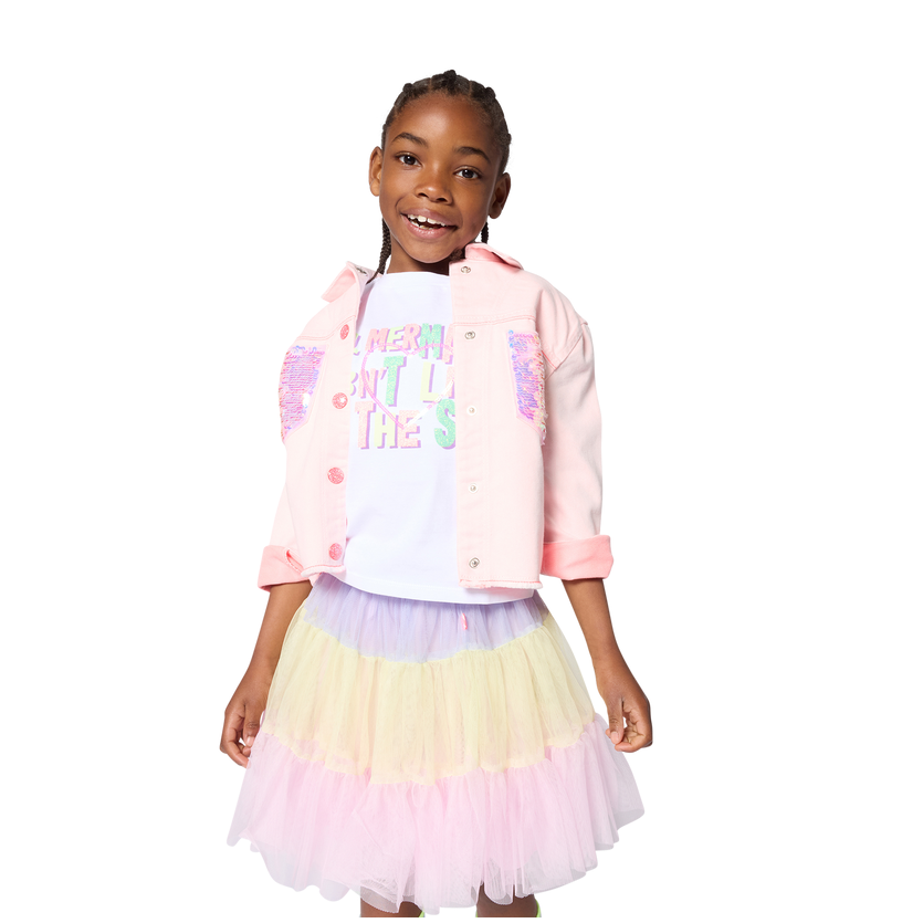 Saia de Tule com Glitter - Billieblush