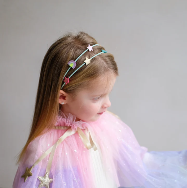 Double Rainbow and Stars Headband