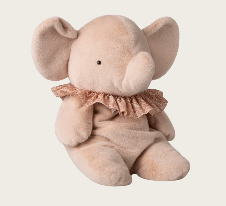 Elefante de peluche, Grande – Rosa pastel