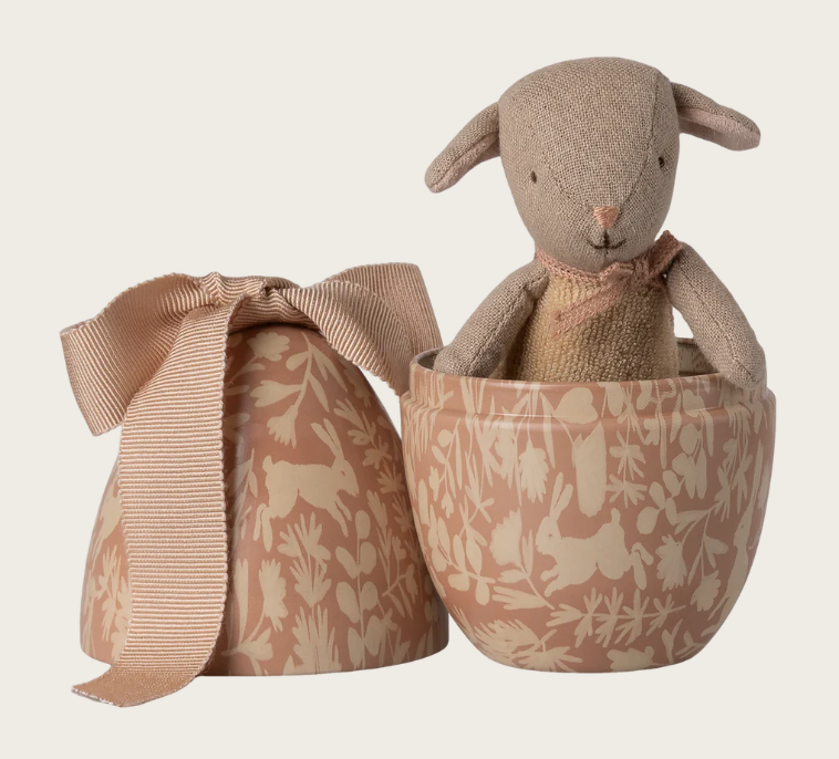 Ovo da Páscoa com Cordeirinho Micro, Pequeno – Rosa pastel