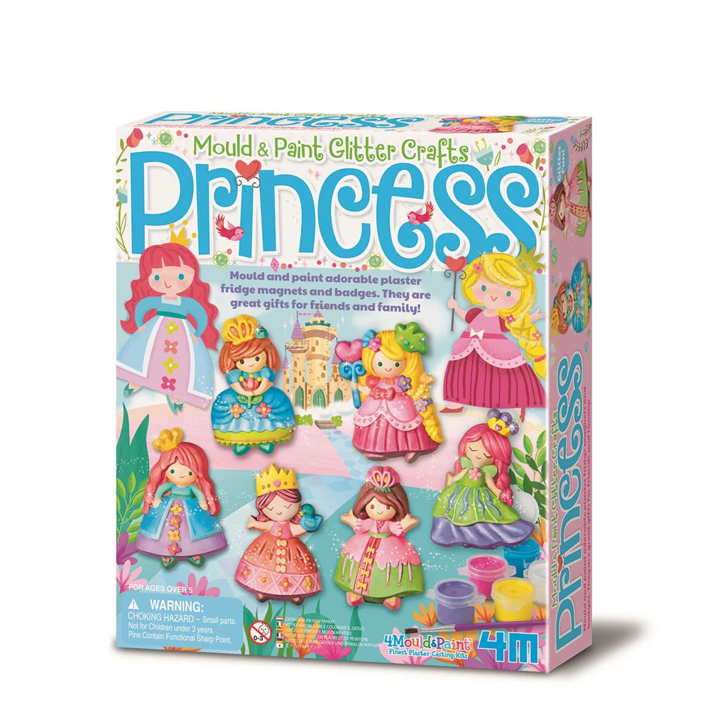 Mold and paint with glitter - Princesses