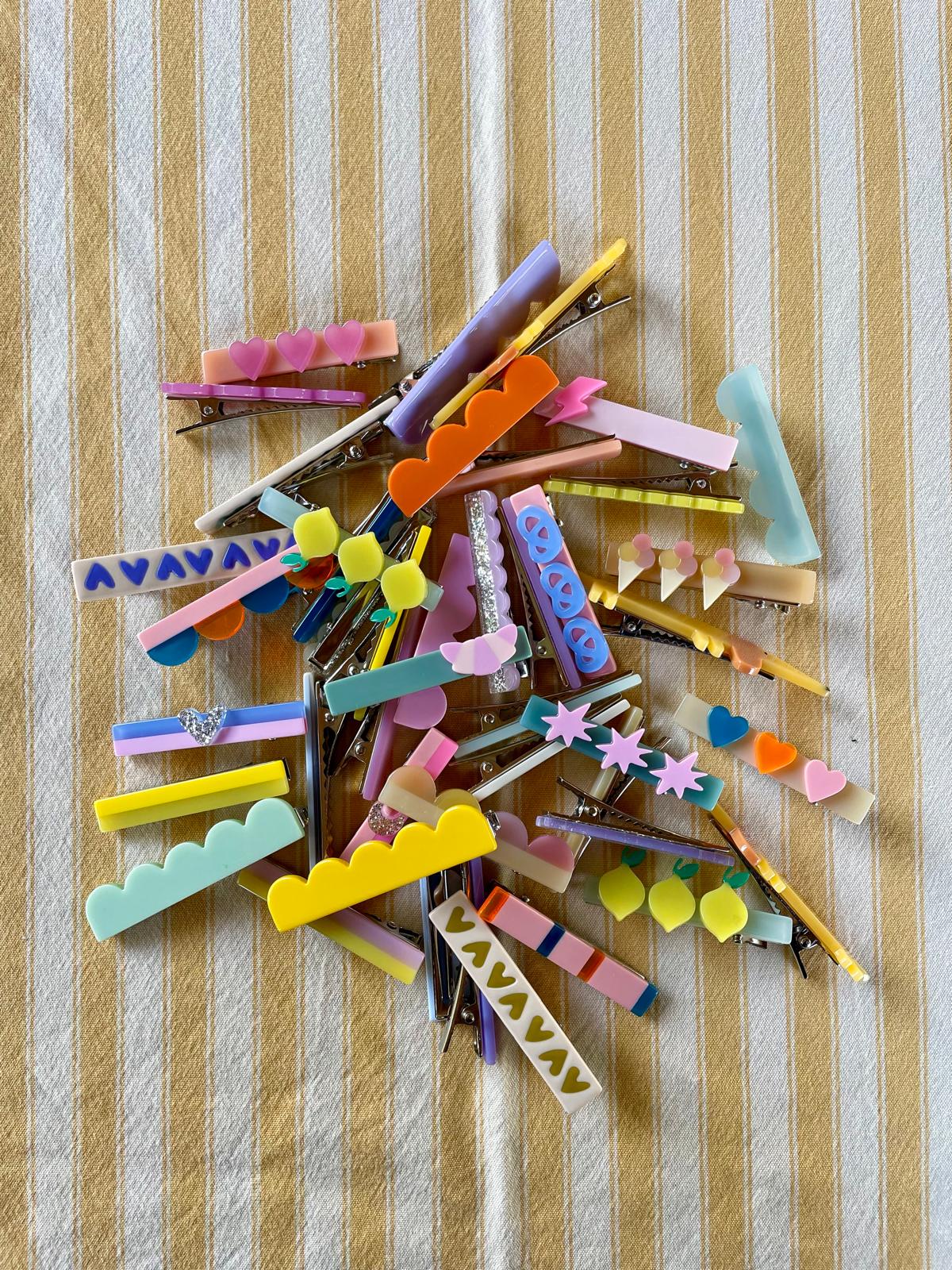 Juego de pinzas para el pelo con forma de helado