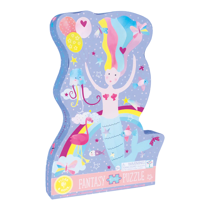 Puzzle “Fantasy World with Mermaids and Rainbows” (40 pieces)