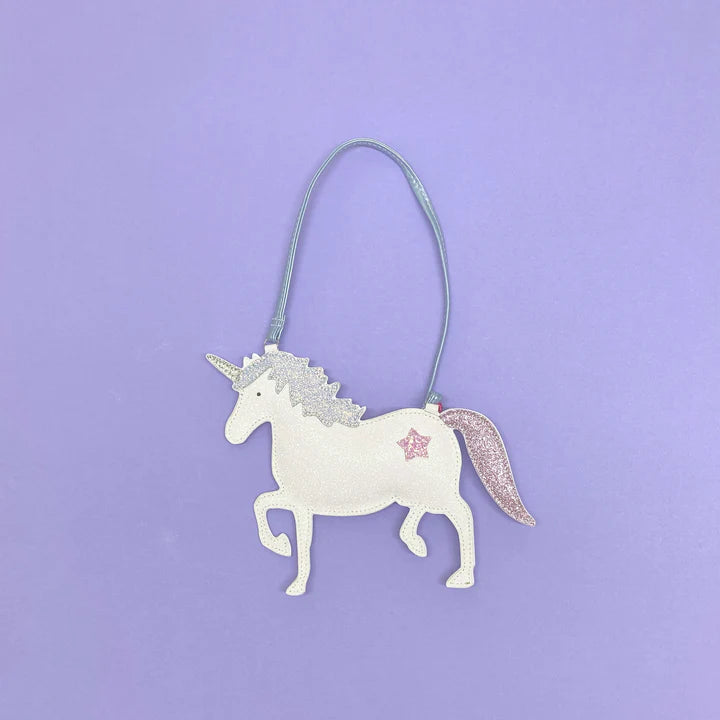 Cartera &quot;unicornio&quot; con purpurina