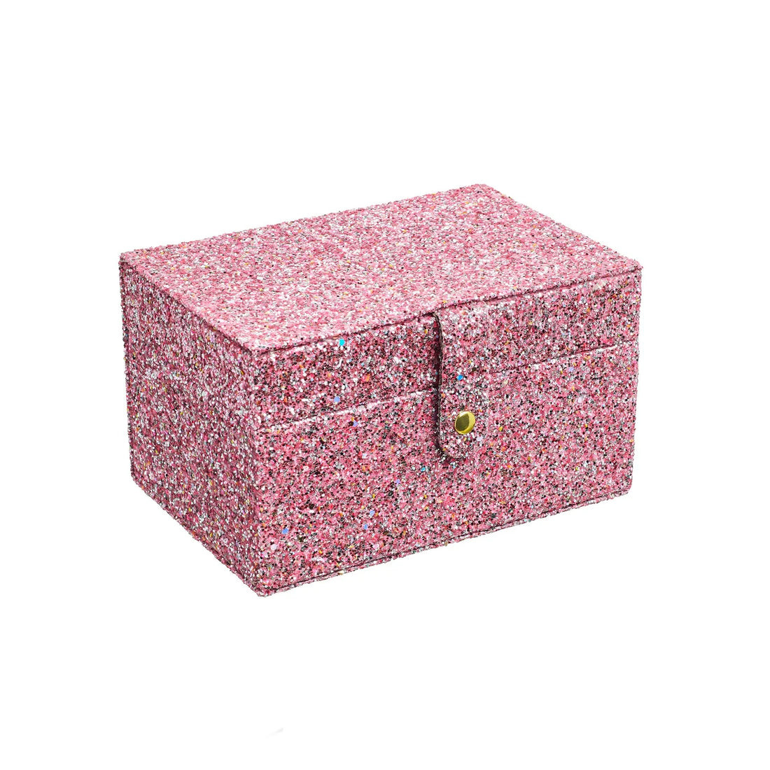 Caixa de Joias Grande Confetti Glitter – Rosa