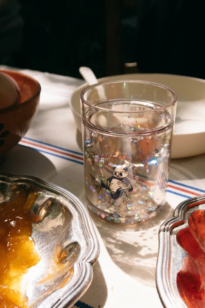 Pack of 2 cups with glitter