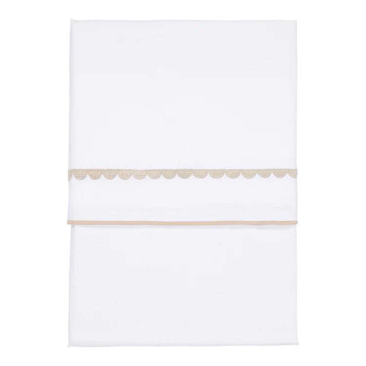 Embroidered top sheet - cot