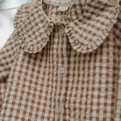 Camisa marrón cuadros