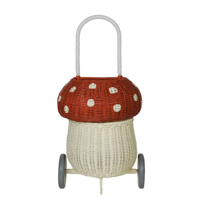 Cesta de la compra de ratán Olli Ella – Mushroom Luggy Red