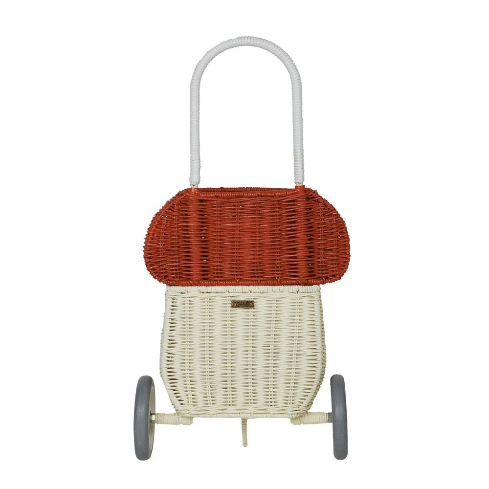 Cesta de la compra de ratán Olli Ella – Mushroom Luggy Red