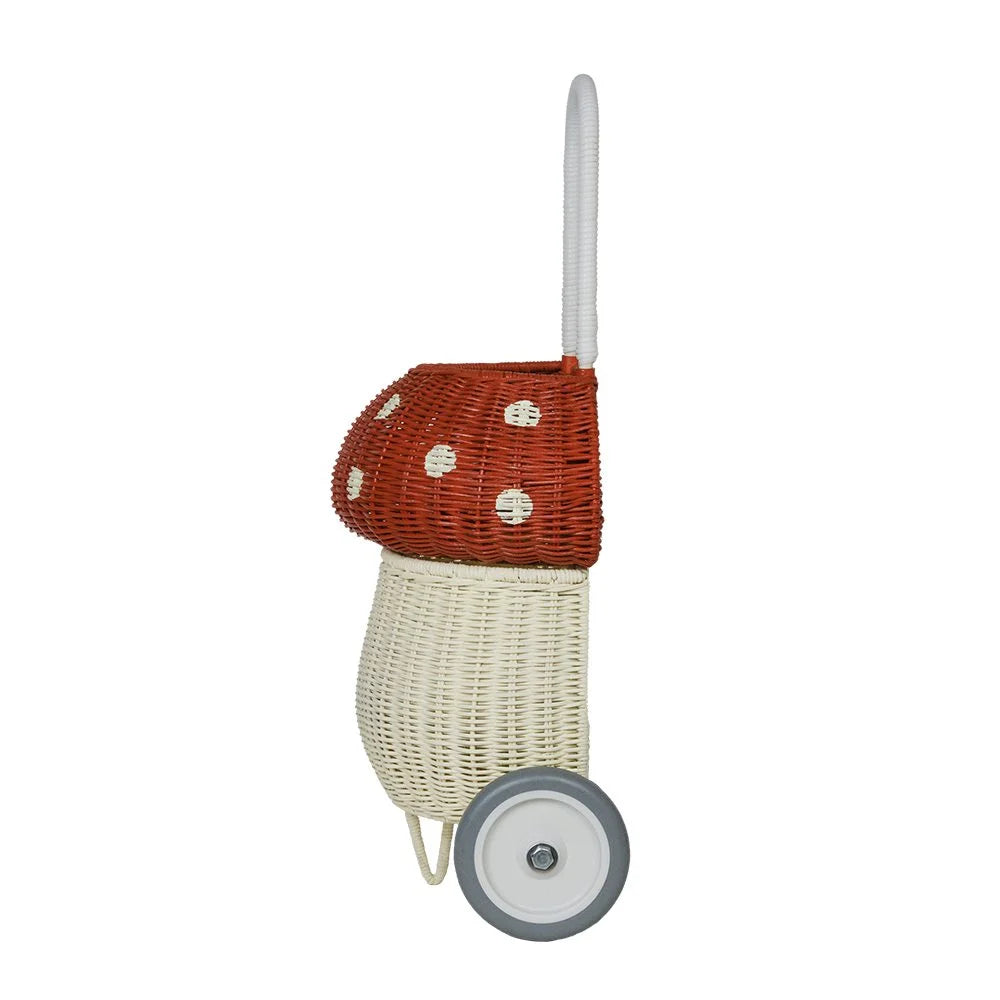 Cesta de la compra de ratán Olli Ella – Mushroom Luggy Red